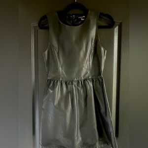 Black Faux Leather Dress